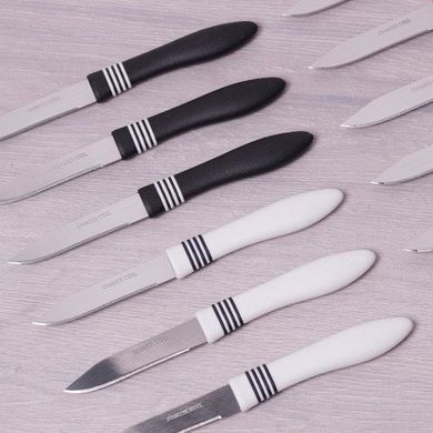 Набір ножів з нержавіючої сталі з пластиковими ручками Kamille KM5314 - 12 пр.