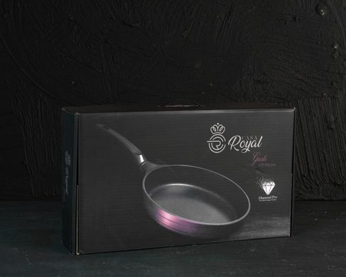Сковорода с антипригарным покрытием Greblon Diamond Pro Casa Royal Gusto - 26 см, розовая