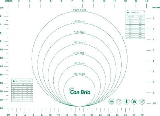 Силиконовый коврик Con Brio СВ-675 - 30х40см (зеленый принт)