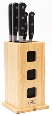 Набор кухонных ножей на деревянной подставке GIPFEL 8464 - 6 предметов