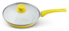 Сковорода с керамическим покрытием Barton Steel BS-7522 yellow - 22 см, желтая