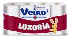 Бумага туалетная Veiro "Luxoria" 3-слойная, 8шт., тиснение, белая
