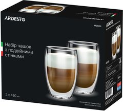 Набор чашек с двойными стенками для латте Ardesto (AR2645G) - 450 мл х 2 шт