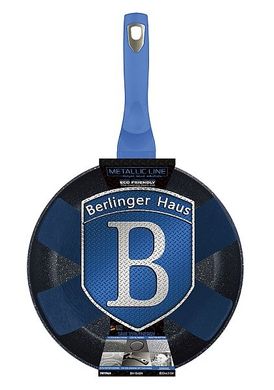 Сковорода Berlinger Haus Metallic Line Royal Blue Edition BH-1646 N - Ø20 см, Синій