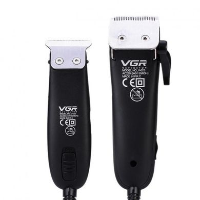 Профессиональная машинка для стрижки волос + триммер для коррекции 2 в 1 VGR V-023