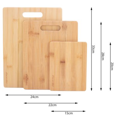 Набор разделочных досточек из бамбука разных размеров Kamille KM-10078 - 3шт