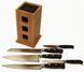 Набір кухонних ножів на дерев'яній підставці GIPFEL 8464 - 6 предметів