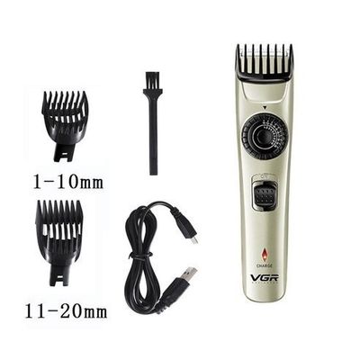 Профессиональная машинка для стрижки волос и бороды аккумуляторная VGR V-031