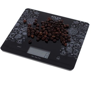 Весы кухонные с максимальной загрузкой 10 кг Adler AD 3171 black - черные