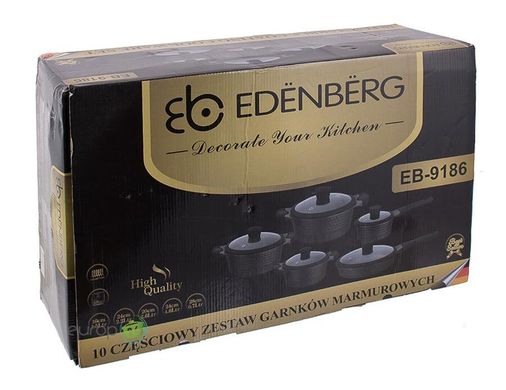 Набор посуды Edenberg EB-9186 - 10пр, мраморное покрытие
