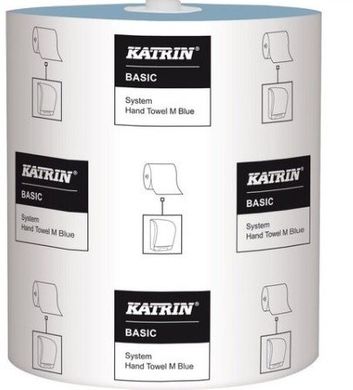 Паперові рушники у рулонах KATRIN Classic System 460218 - блакитні, 200м