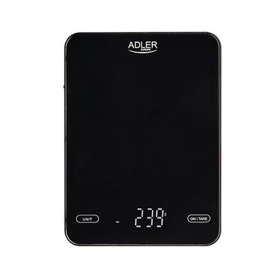Ваги кухонні із зарядкою від USB Adler 3177 black USB - до 10 кг, чорні