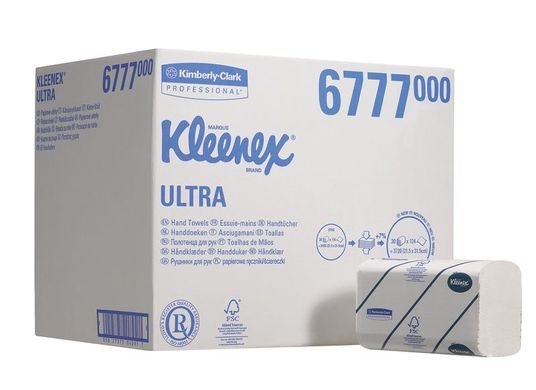 Рушники паперові в пачках KLEENEX Ultra Kimberly Clark 6777