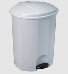 Ведро для мусора пластиковое с педалью JOFEL AL65005 — 5л, белое