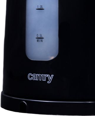 Чайник електричний Camry CR 1255 Black - 1.7 л, Чорний