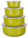 Набір харчових контейнерів Banquet Belly 1320098SG - 4 пр, зелений