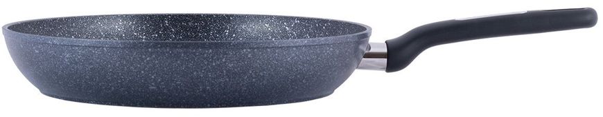 Сковорода з антипригарним покриттям чорний мармур із алюмінію для індукції та газу Kamille KM-5391MR - 30см