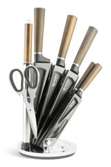 Набор ножей на подставке с мусатом и ножницами Edenberg EB-935 - 8 пр/медь