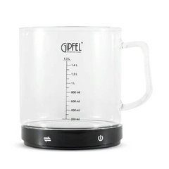 Весы кухонные электронные с мерным стаканом GIPFEL 5858 - 18х15х1,64мм, 1,5л