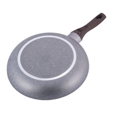 Сковорода с антипригарным покрытием Grey marble из алюминия для индукции и газа Kamille KM-4114MR - 28см