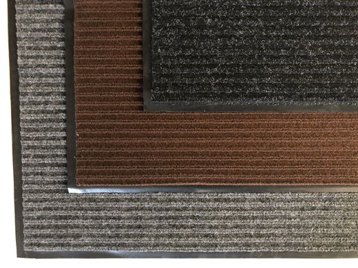 Ворсистий килим на гумовій основі Політех - 800х1200мм, чорний
