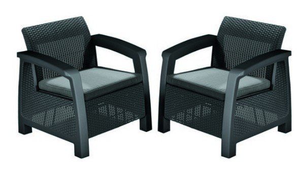 Комплект крісел Keter Bahamas Duo 3253929000004 - сірий