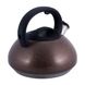 Чайник Kamille Сірий 3л з нержавіючої сталі зі свистком і бакелітовою ручкою для індукції і газу KM-0855
