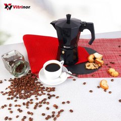 Кофеварка гейзерная VITRINOR BLACK 1224243 - 300 мл, 6 чашек / индукция