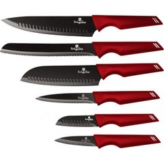 Набір ножів Berlinger Haus Metallic Line Burgundy Edition BH-2589 - 6 предметів