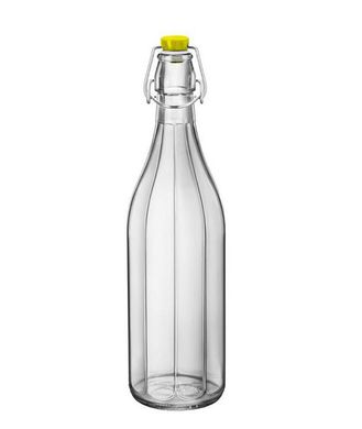 Бутылка Bormioli Rocco Oxford 390850FS1321990-YL - 1 л, жёлтая крышка, Желтый