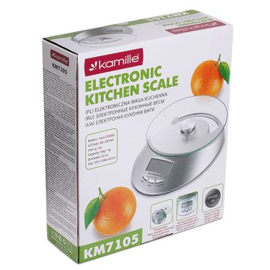 Кухонні ваги електронні Kamille на 5кг KM-7105