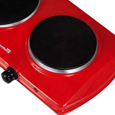 Плитка электрическая Hausberg HB-520RS red двоконфорочная 1500 Вт/красная