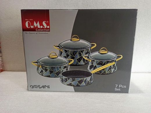 Набір посуду OMS 3053 Origami - 7 предметів, сірий