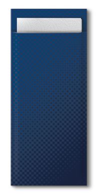 Конверт для столових приладів з серветкою Tork 474330 - синій, 100шт