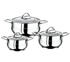 Набор посуды OMS 1032-S (1,8л/2,3л/3л) — 6 предметов