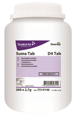 Средство для дезинфекции поверхностей Suma Tab D4 tab DIVERSEY - 300шт (100950802)