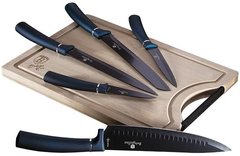 Набор ножей с доской Berlinger Haus Metallic Line Aquamarine Edition BH-2553 - 6 предметов