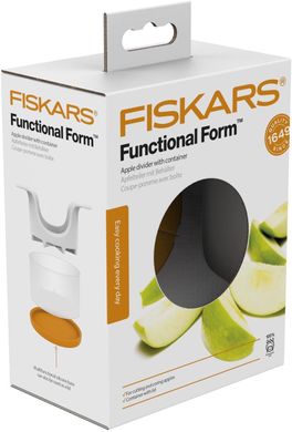 Кухонный нож для яблок с контейнером Fiskars Functional Form (1016132) - 16 см