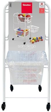 Этажерка 3-х уровневая с пластиковыми корзинами Metaltex San Diego 341803 - 68x38x30см