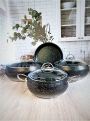 Набор посуды O.M.S. Collection (Турция) с а/п покрытием из 7-ми (4/3) предм 3023 серебро