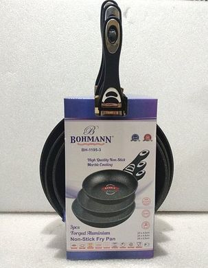 Набор сковородок Bohmann BH-1195-3 - 20 см, 24 см, 28 см (3 предмета)