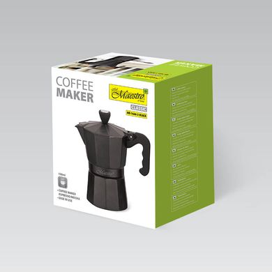 Гейзерная кофеварка эспрессо/мокко MAESTRO MR1666-6-BLACK - 6 чашек