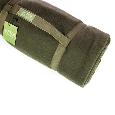 Тактический флисовый плед 150*175 NESTER™ хаки - армейское одеяло