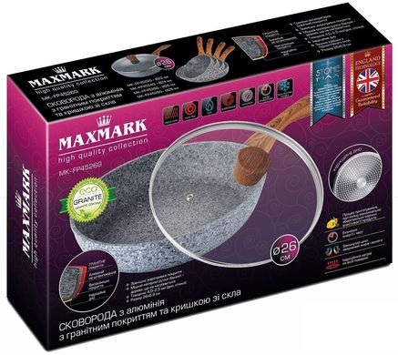 Сковорода з кришкою Maxmark MK-FP4526G - 26 см