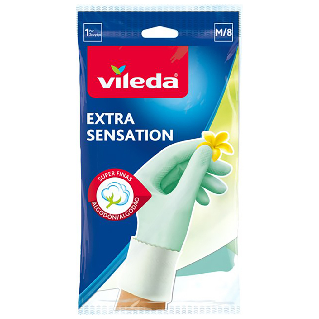 Перчатки хозяйственные Vileda Extra Sensation размер M